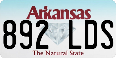 AR license plate 892LDS