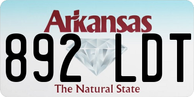 AR license plate 892LDT