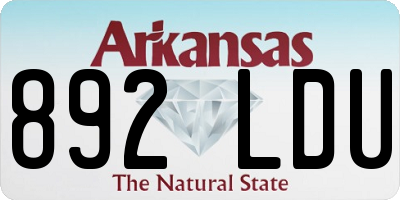 AR license plate 892LDU