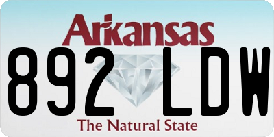 AR license plate 892LDW