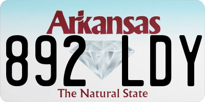 AR license plate 892LDY
