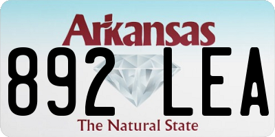 AR license plate 892LEA