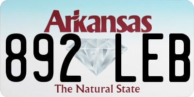 AR license plate 892LEB
