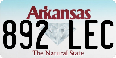 AR license plate 892LEC