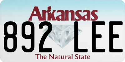 AR license plate 892LEE