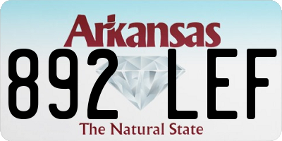 AR license plate 892LEF