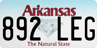 AR license plate 892LEG