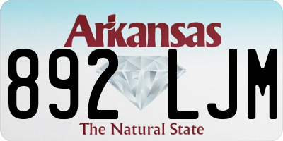 AR license plate 892LJM