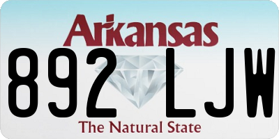 AR license plate 892LJW