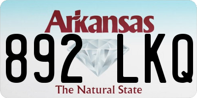 AR license plate 892LKQ