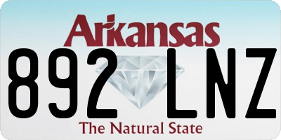 AR license plate 892LNZ