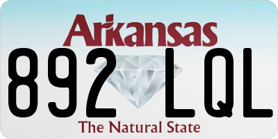 AR license plate 892LQL