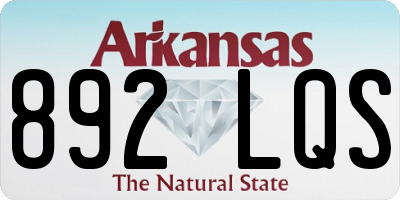 AR license plate 892LQS