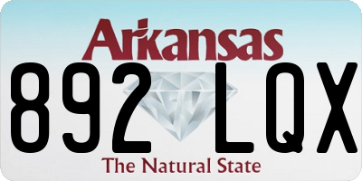 AR license plate 892LQX
