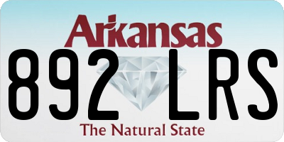 AR license plate 892LRS