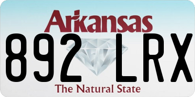 AR license plate 892LRX