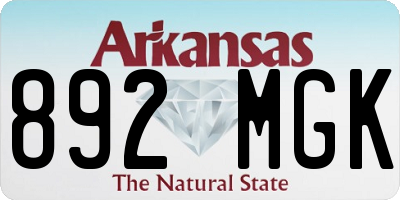 AR license plate 892MGK