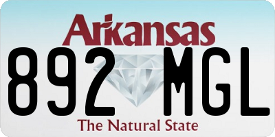 AR license plate 892MGL