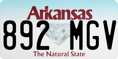 AR license plate 892MGV