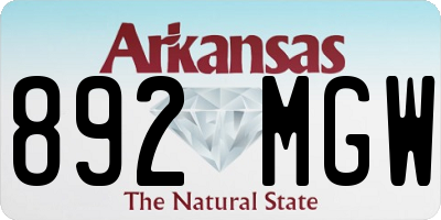 AR license plate 892MGW