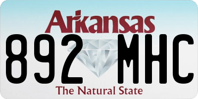 AR license plate 892MHC