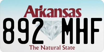 AR license plate 892MHF