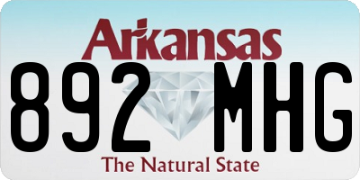 AR license plate 892MHG