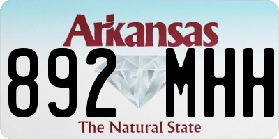 AR license plate 892MHH