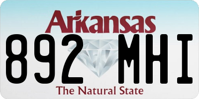 AR license plate 892MHI