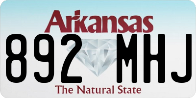 AR license plate 892MHJ