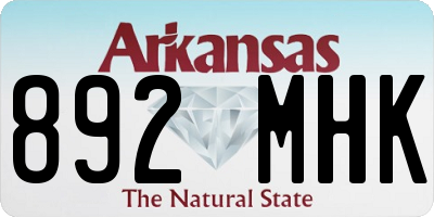 AR license plate 892MHK