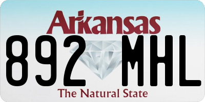 AR license plate 892MHL