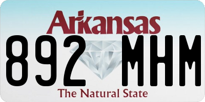 AR license plate 892MHM