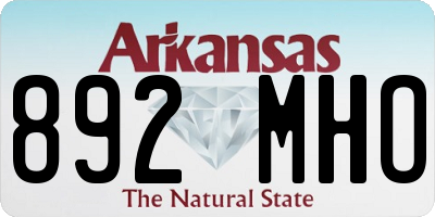 AR license plate 892MHO