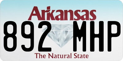AR license plate 892MHP
