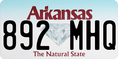 AR license plate 892MHQ