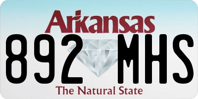 AR license plate 892MHS