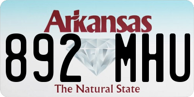 AR license plate 892MHU