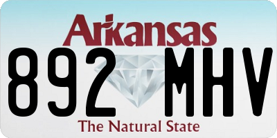 AR license plate 892MHV