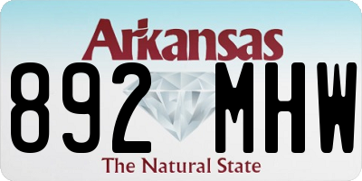 AR license plate 892MHW