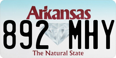 AR license plate 892MHY