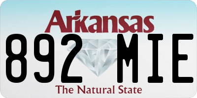 AR license plate 892MIE