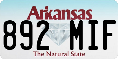AR license plate 892MIF