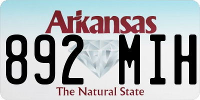 AR license plate 892MIH