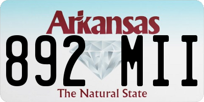 AR license plate 892MII