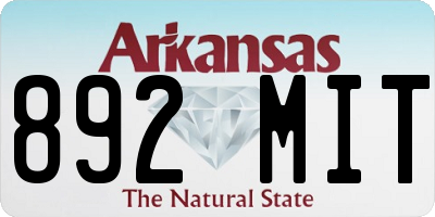 AR license plate 892MIT