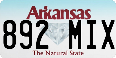 AR license plate 892MIX