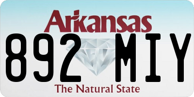 AR license plate 892MIY