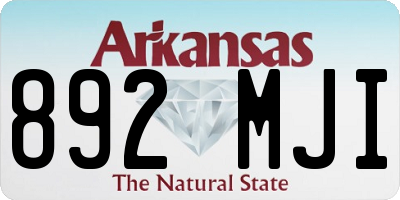 AR license plate 892MJI