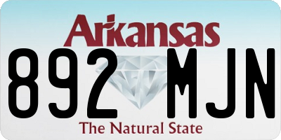 AR license plate 892MJN